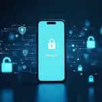 Настройки безопасности iPhone с иконками замков и щитов вокруг